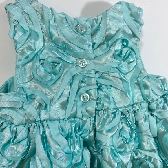 Holiday Editions Turquoise Floral Ruffle Dress - Picture 7 of 8